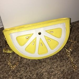 Lemon Bag With Gold Chain